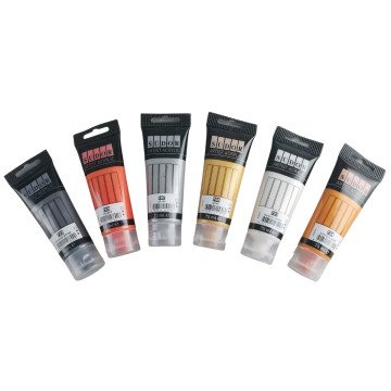 Südor Artist Akrilik Boya Seti 6x75ml Metalik Yaldız Tonlar