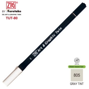 Zig Art&Graphic Twin Çift Uçlu Keçe Grafik Kalemi 805 Gray Tint