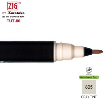 Zig Art&Graphic Twin Çift Uçlu Keçe Grafik Kalemi 805 Gray Tint
