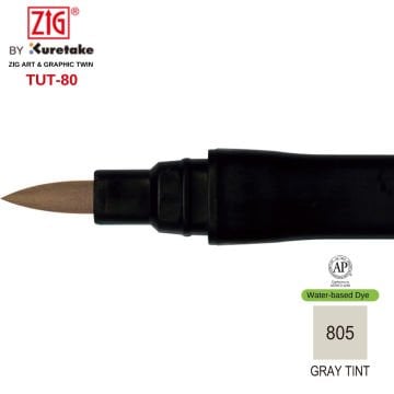 Zig Art&Graphic Twin Çift Uçlu Keçe Grafik Kalemi 805 Gray Tint