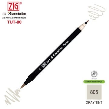 Zig Art&Graphic Twin Çift Uçlu Keçe Grafik Kalemi 805 Gray Tint