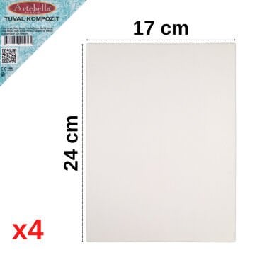 Artebella Pres Tuval Kompozit 17x24cm 4lü