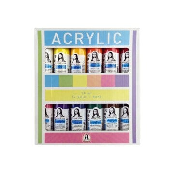 Mona Lisa Akrilik Boya Seti 12x70ml Mat Renkler