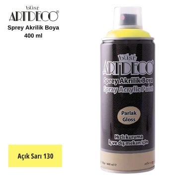 Artdeco Akrilik Sprey Boya 400ml 130 Açık Sarı
