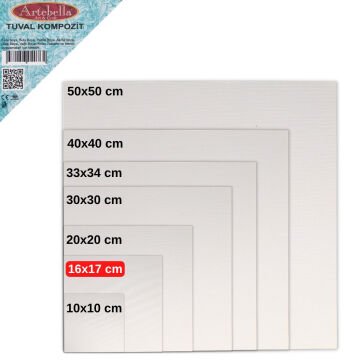 Artebella Pres Tuval Kompozit 16x17cm 8li