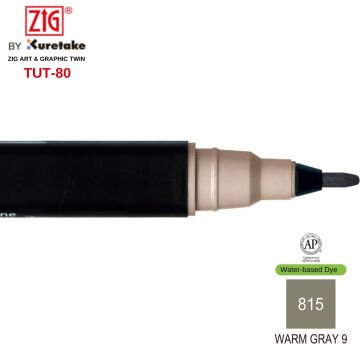 Zig Art&Graphic Twin Çift Uçlu Keçe Grafik Kalemi 815 Warm Gray 9