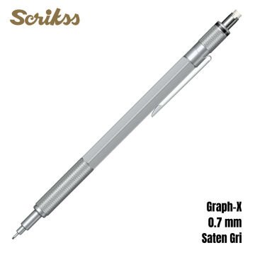 Scrikss Versatil Kalem Graph-X 0.7mm Saten Gri
