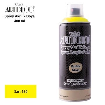 Artdeco Akrilik Sprey Boya 400ml 150 Sarı