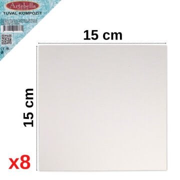 Artebella Pres Tuval Kompozit 15x15cm 8li