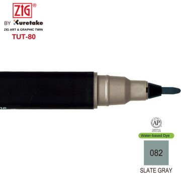 Zig Art&Graphic Twin Çift Uçlu Keçe Grafik Kalemi 82 Slate Gray