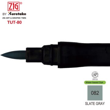 Zig Art&Graphic Twin Çift Uçlu Keçe Grafik Kalemi 82 Slate Gray