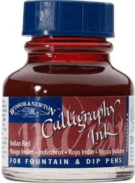 Winsor Newton Calligraphy Ink Kaligrafi Mürekkebi 30ml Indian Red