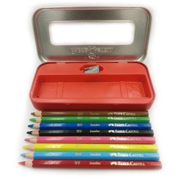 Faber Castell Boya Kalemi Metal Hediye Seti 8 Renk Parça