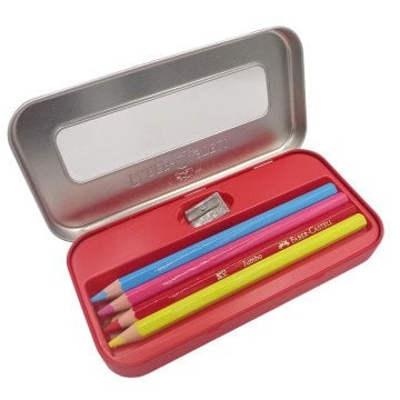 Faber Castell Boya Kalemi Metal Hediye Seti 8 Renk Parça