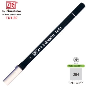 Zig Art&Graphic Twin Çift Uçlu Keçe Grafik Kalemi 84 Pale Grey