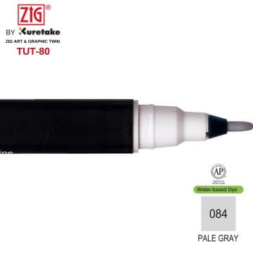 Zig Art&Graphic Twin Çift Uçlu Keçe Grafik Kalemi 84 Pale Grey