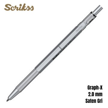 Scrikss Versatil Kalem Graph-X 2.0mm Saten Gri