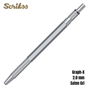 Scrikss Versatil Kalem Graph-X 2.0mm Saten Gri