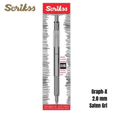 Scrikss Versatil Kalem Graph-X 2.0mm Saten Gri