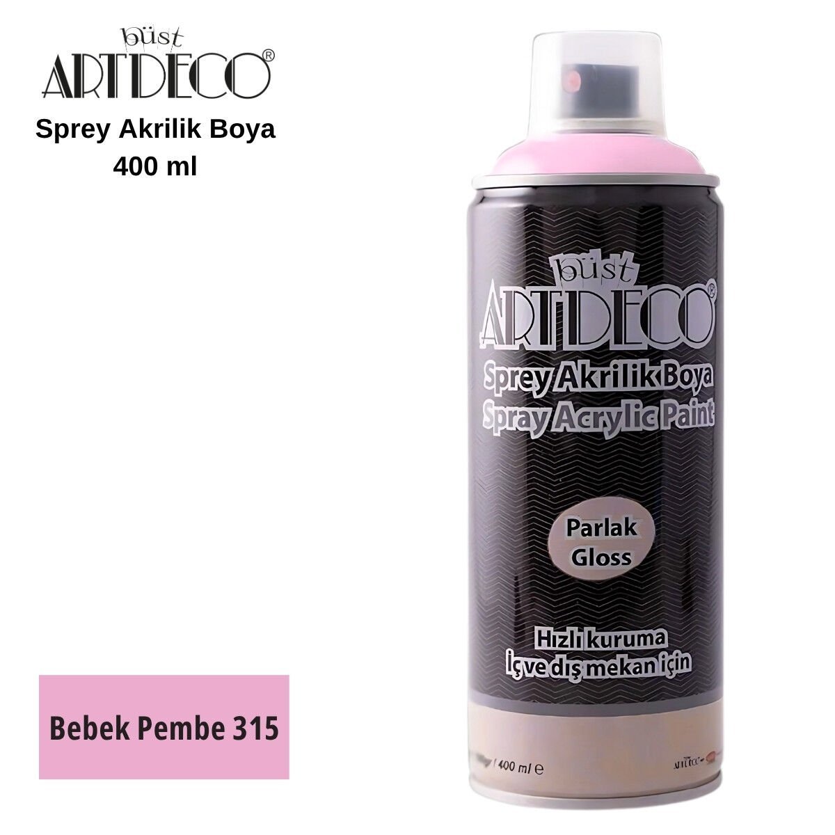 Artdeco Akrilik Sprey Boya 400ml 315 Bebek Pembe