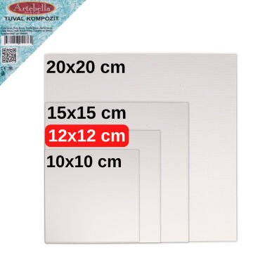 Artebella Pres Tuval Kompozit 12x12cm 12li