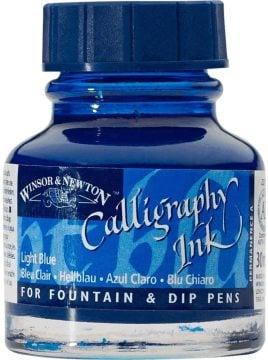 Winsor Newton Calligraphy Ink Kaligrafi Mürekkebi 30ml Light Blue