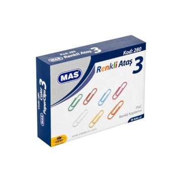 Mas Renkli Ataş Pvc Kaplı No 3 28mm
