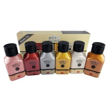 Artdeco Akrilik Boya 6x75ml Metalik Renkler