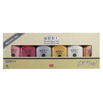 Artdeco Akrilik Boya 6x75ml Metalik Renkler