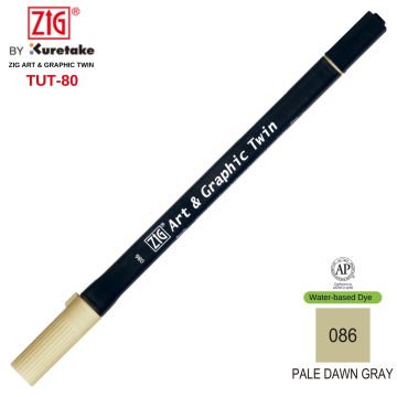 Zig Art&Graphic Twin Çift Uçlu Keçe Grafik Kalemi 86 Pale Dawn Gray
