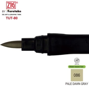 Zig Art&Graphic Twin Çift Uçlu Keçe Grafik Kalemi 86 Pale Dawn Gray