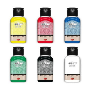 Artdeco Akrilik Boya 6x75ml Canlı Renkler