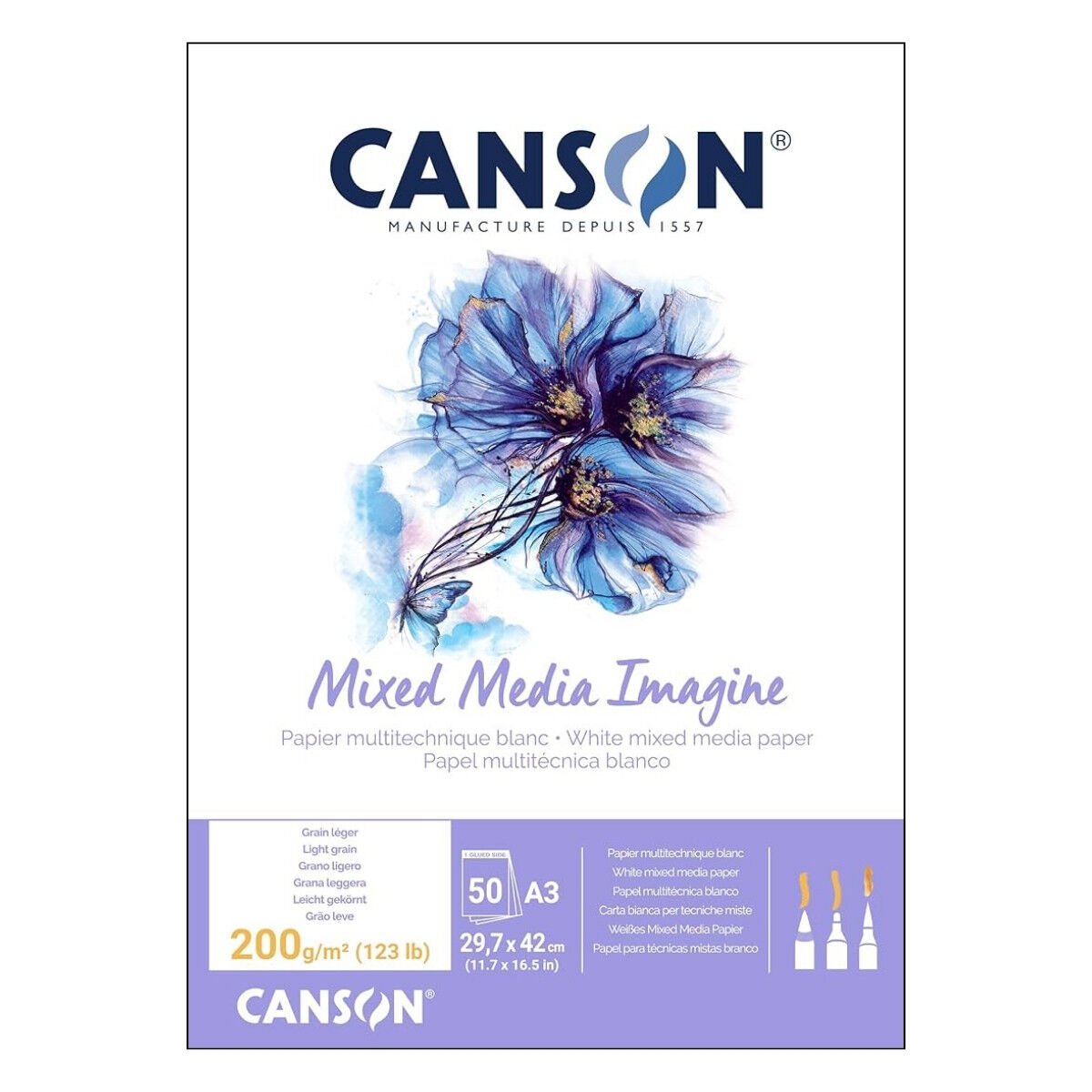 Canson Mix Media Çok Amaçlı Resim Defteri 200gr (A3) 50 Sayfa 200006007