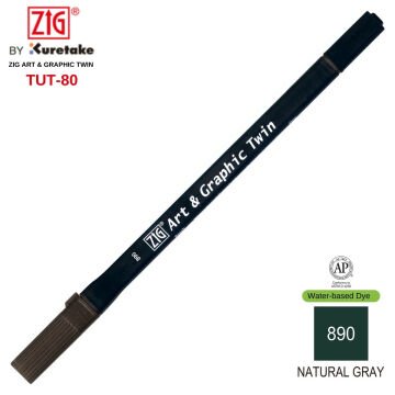 Zig Art&Graphic Twin Çift Uçlu Keçe Grafik Kalemi 890 Natural Gray