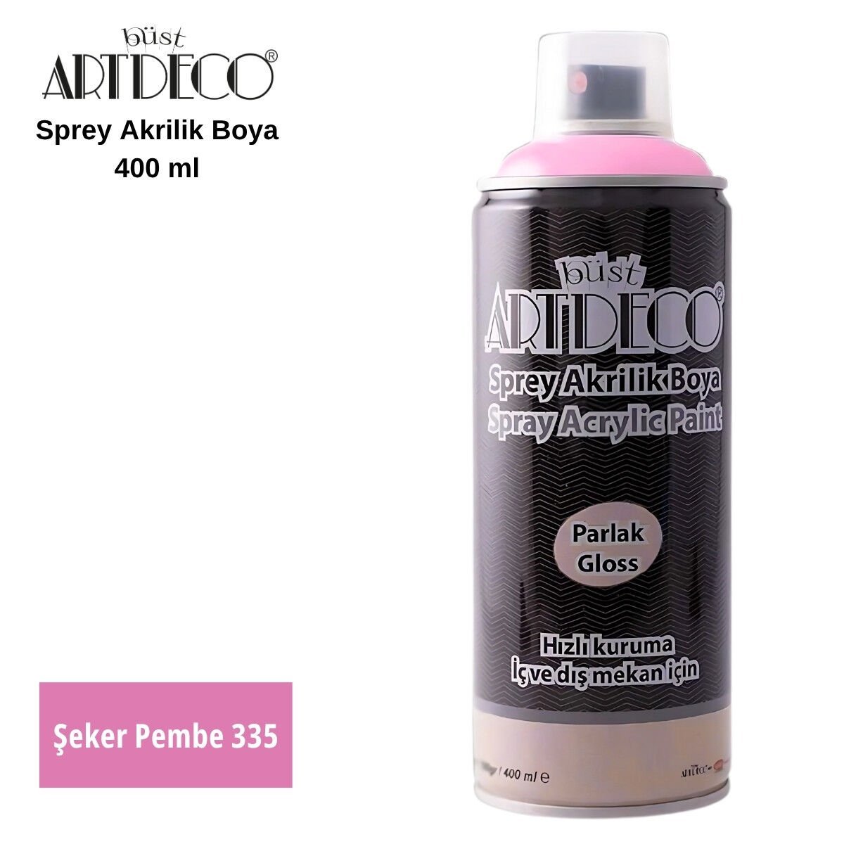 Artdeco Akrilik Sprey Boya 400ml 335 Şeker Pembe
