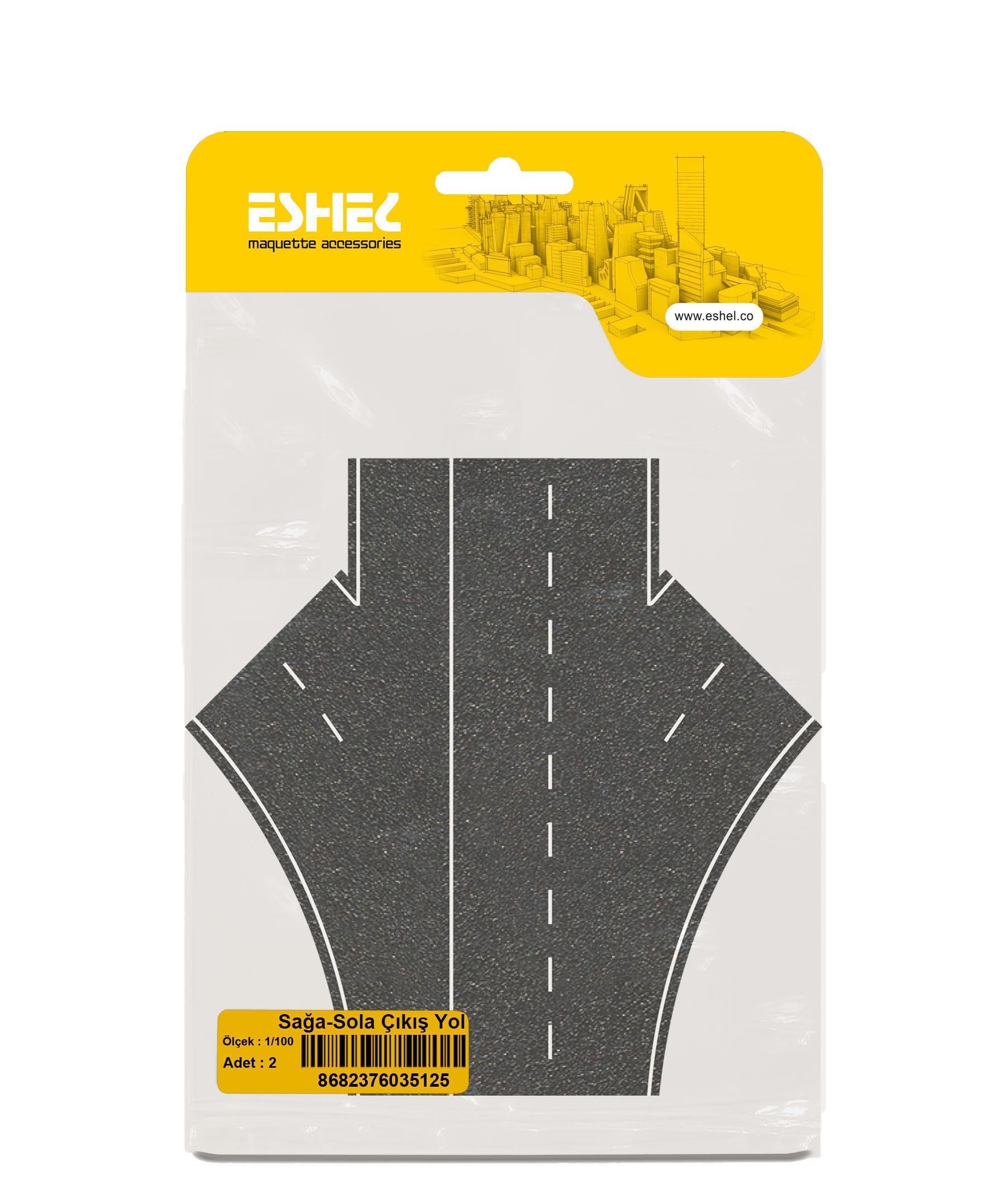 Eshel Maket Sağa-Sola Çıkış Yol 1/100 2li