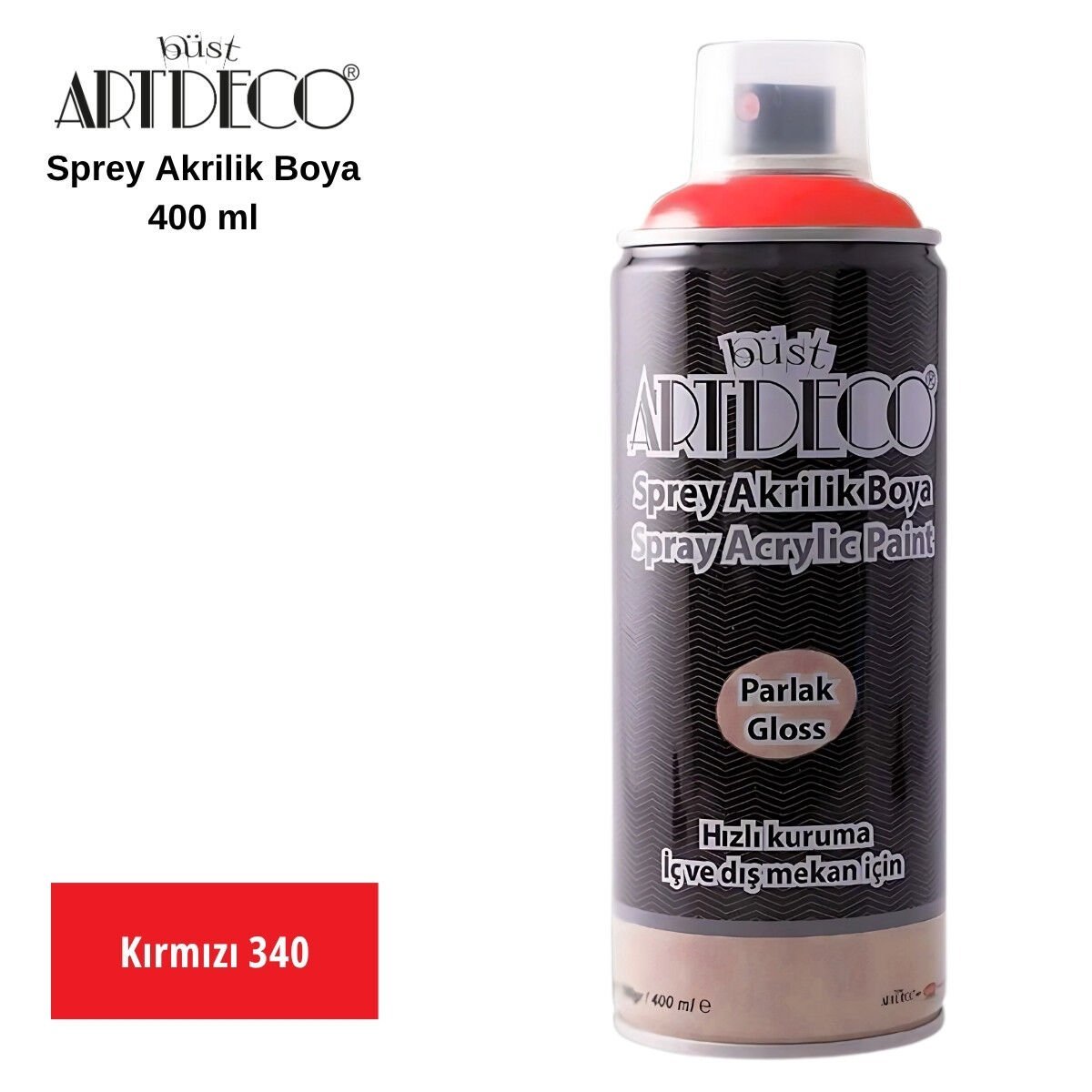 Artdeco Akrilik Sprey Boya 400ml 340 Kırmızı