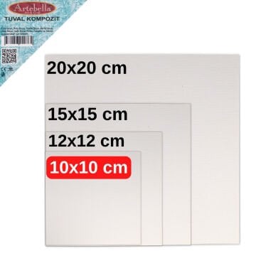 Artebella Pres Tuval Kompozit 10x10cm 8li