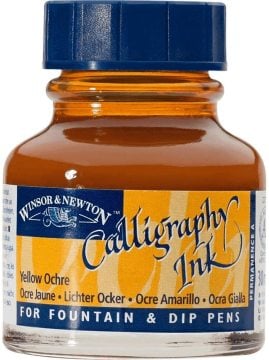 Winsor Newton Calligraphy Ink Kaligrafi Mürekkebi 30ml Yellow Ochre