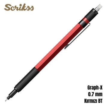 Scrikss Versatil Kalem Graph-X 0.7mm Kırmızı