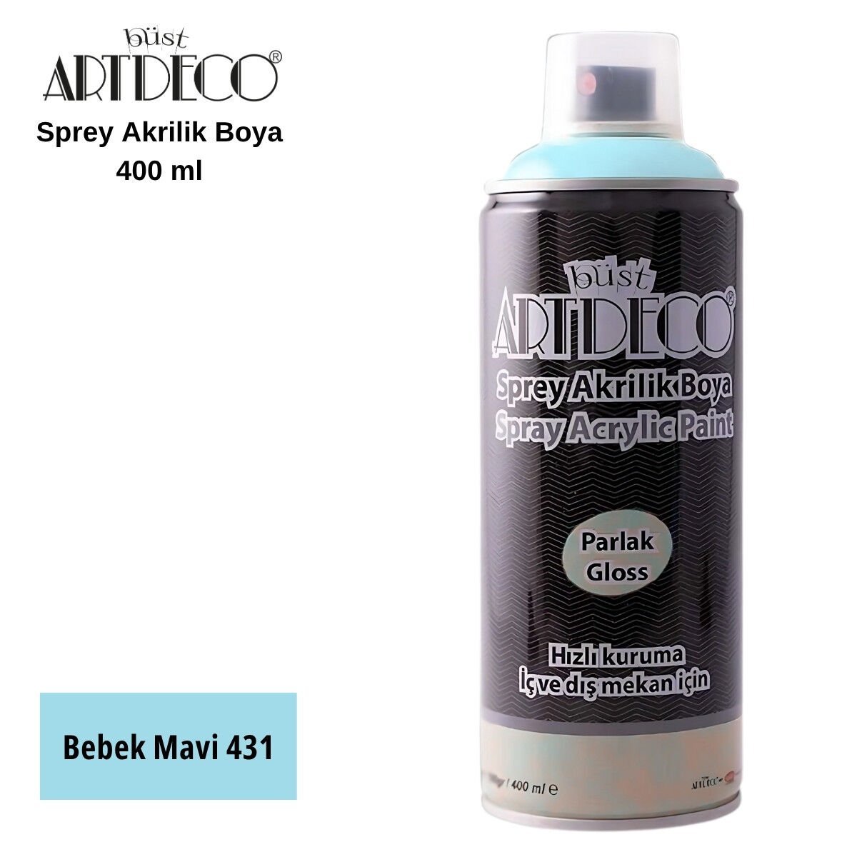 Artdeco Akrilik Sprey Boya 400ml 431 Bebek Mavi