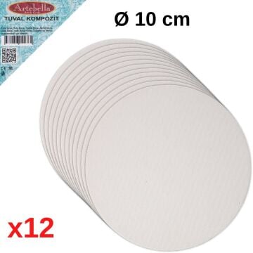 Artebella Pres Tuval Kompozit Yuvarlak 10cm 8li