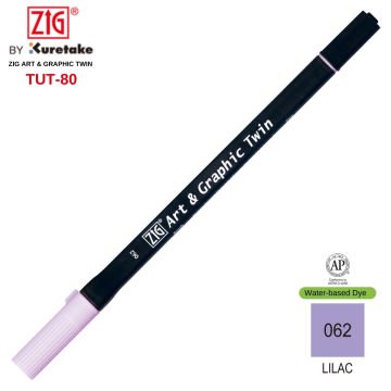 Zig Art&Graphic Twin Tut-80 Çift Uçlu Keçe Grafik Kalemi 062 Lilac