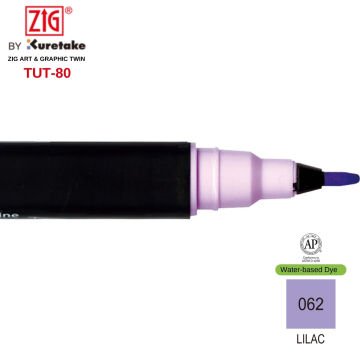Zig Art&Graphic Twin Tut-80 Çift Uçlu Keçe Grafik Kalemi 062 Lilac