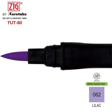 Zig Art&Graphic Twin Tut-80 Çift Uçlu Keçe Grafik Kalemi 062 Lilac