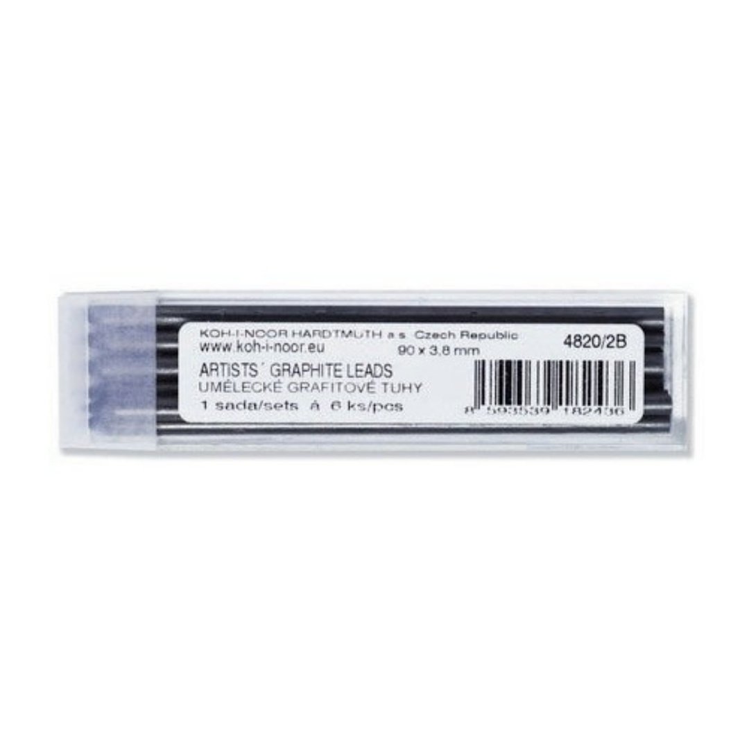 Koh-i Noor Hardmuth 4820/2B Grafit Portmin Kalem Ucu 3.8mm 6lı