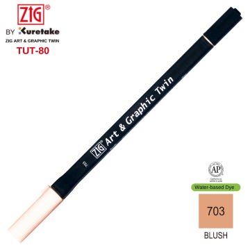 Zig Art&Graphic Twin Çift Uçlu Keçe Grafik Kalemi 703 Blush