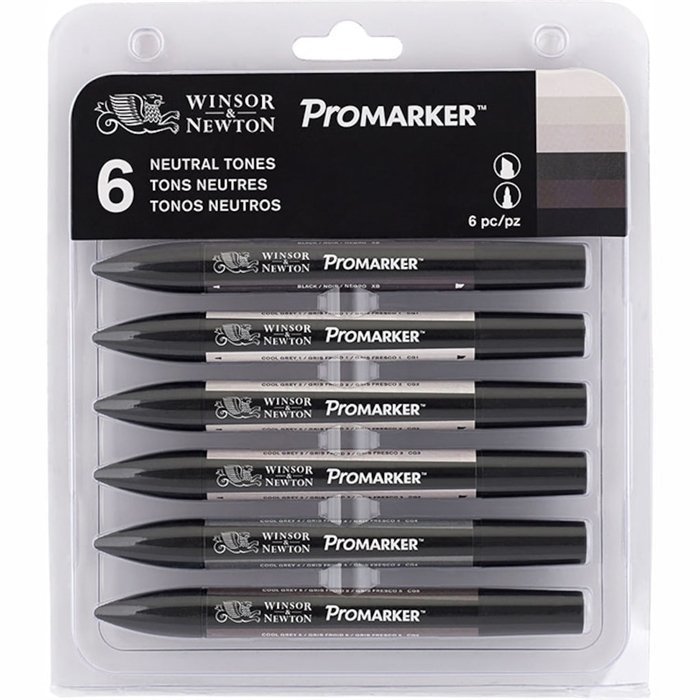 Winsor Newton Promarker Nötür Tones 6lı