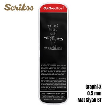 Scrikss Versatil Kalem Graph-X 0.5mm Mat Siyah 3lü Set