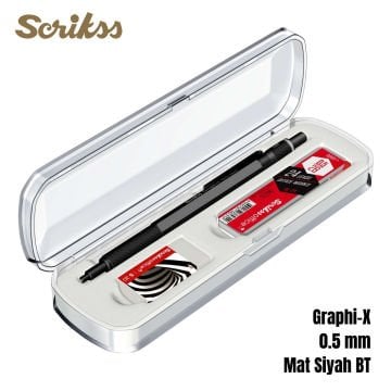 Scrikss Versatil Kalem Graph-X 0.5mm Mat Siyah 3lü Set